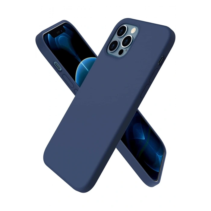 Durukar®  iPhone 12 Pro Kılıf First Silikon - Lacivert