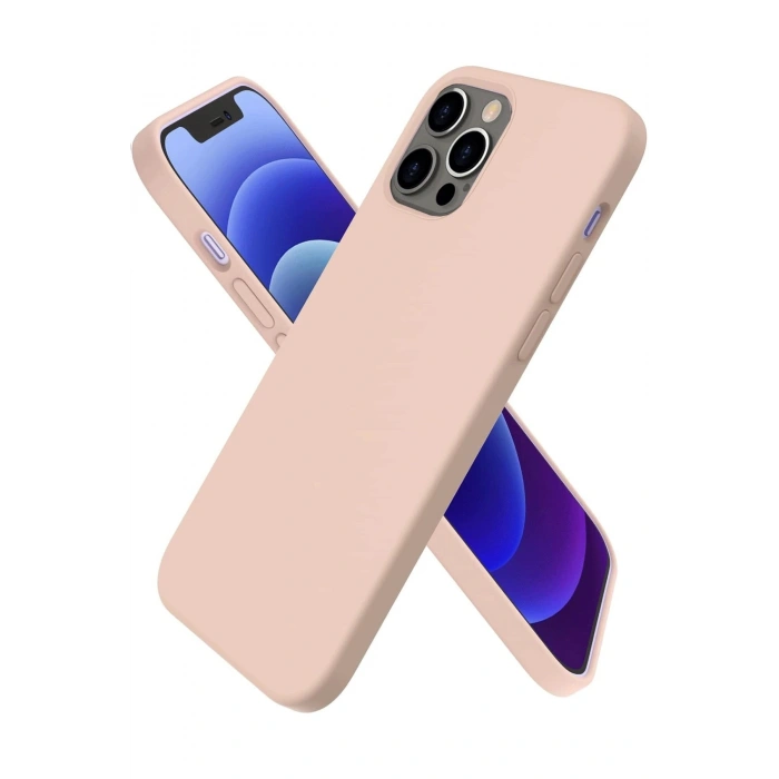Durukar®  iPhone 12 Pro Kılıf First Silikon - Pudra