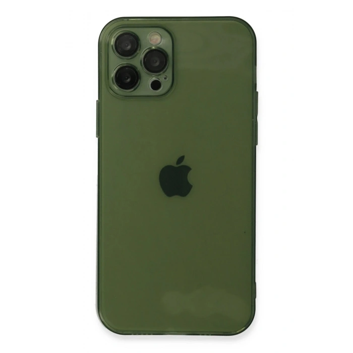 Mey İthalat®  iPhone 12 Pro Kılıf Fly Lens Silikon - Yeşil