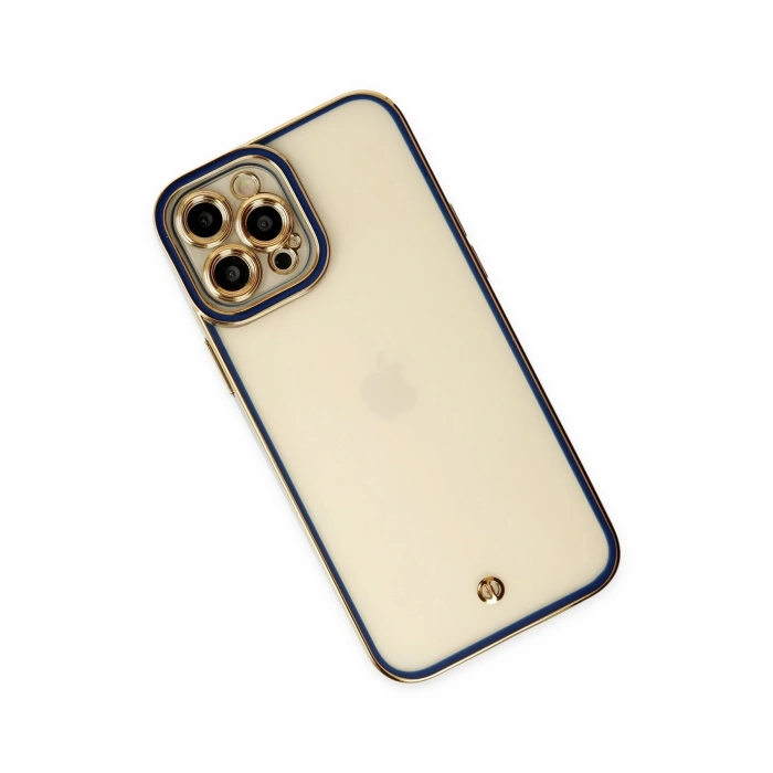 Durukar®  iPhone 12 Pro Kılıf Liva Lens Silikon - Mavi
