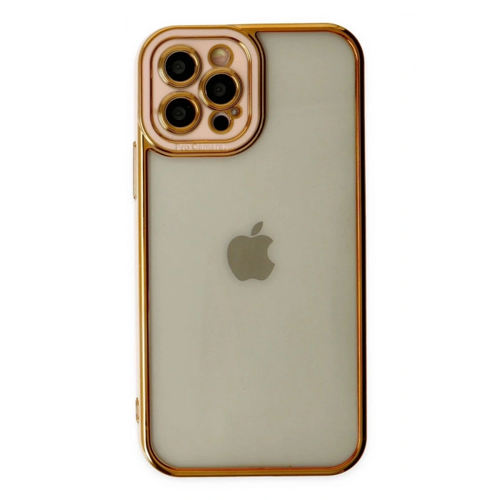 Durukar®  iPhone 12 Pro Kılıf Liva Lens Silikon - Rose