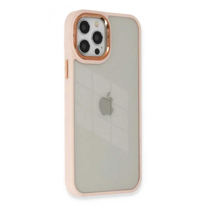 Durukar®  iPhone 12 Pro Max Kılıf Dora Kapak - Pudra