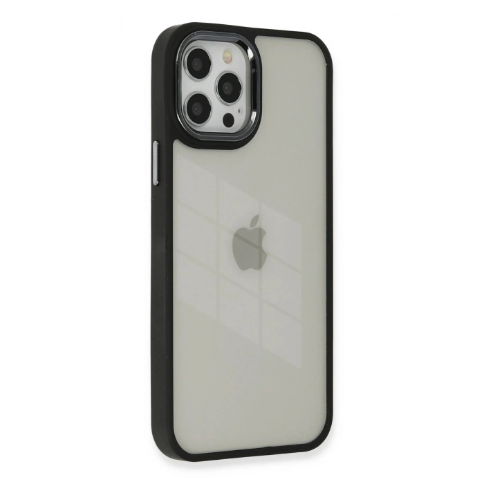 Mey İthalat®  iPhone 12 Pro Max Kılıf Dora Kapak - Siyah