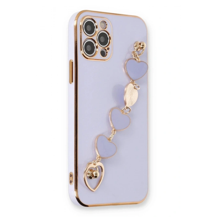 Mey İthalat®  iPhone 12 Pro Max Kılıf Esila Silikon - Lila