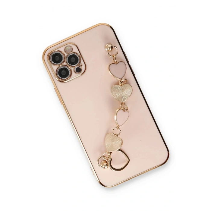 Mey İthalat®  iPhone 12 Pro Max Kılıf Esila Silikon - Pudra