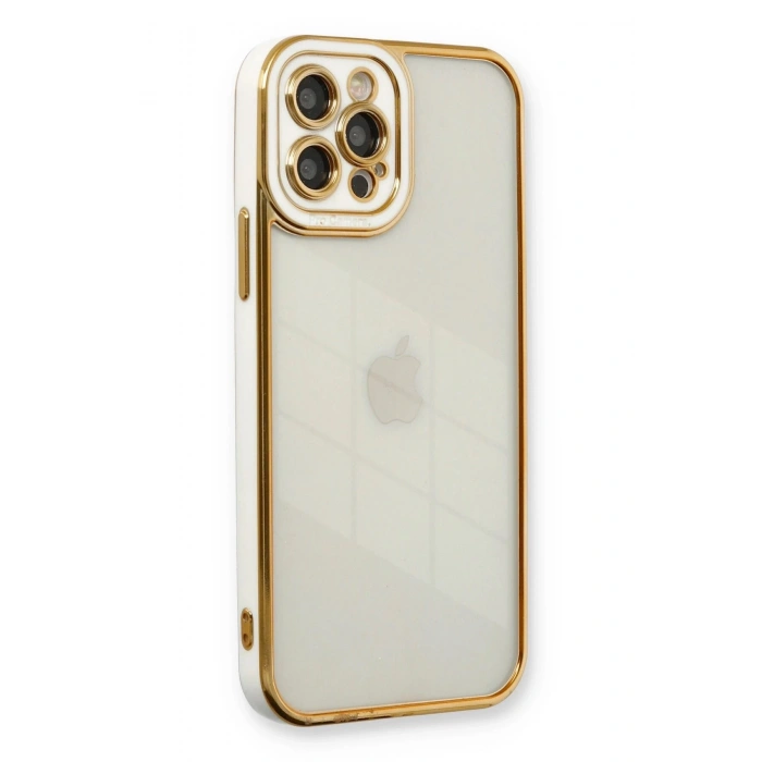 Durukar®  iPhone 12 Pro Max Kılıf Liva Lens Silikon - Beyaz