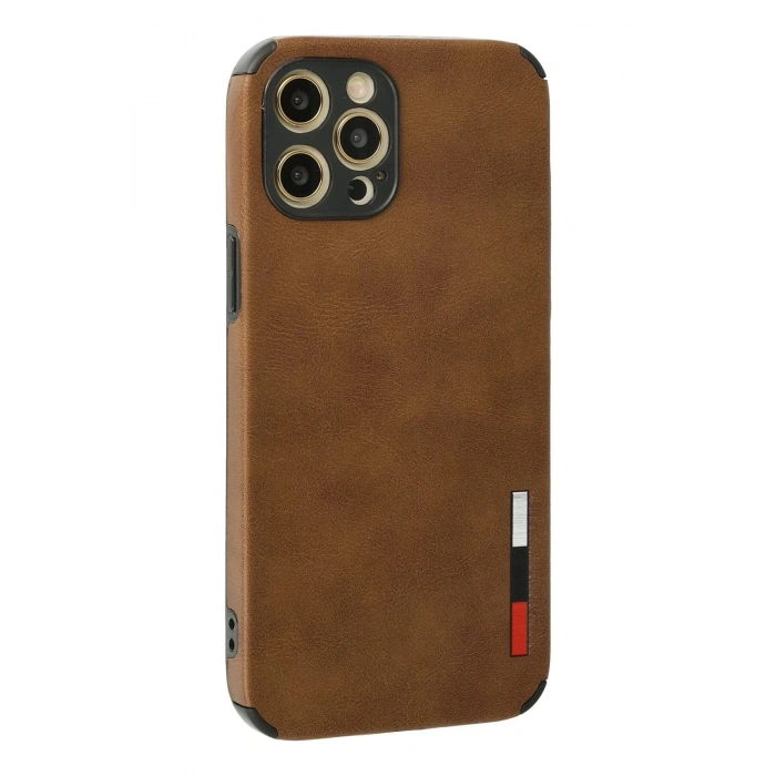 Durukar®  iPhone 12 Pro Max Kılıf Loop Deri Silikon - Kahverengi