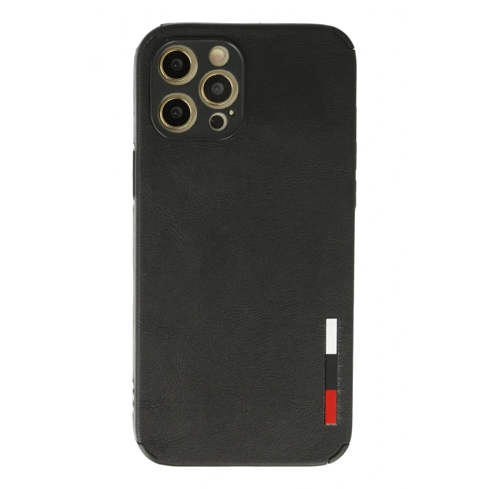Durukar®  iPhone 12 Pro Max Kılıf Loop Deri Silikon - Siyah