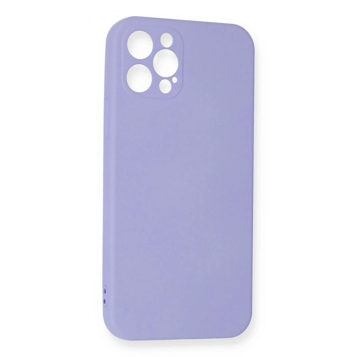 Durukar®  iPhone 12 Pro Max Kılıf Nano içi Kadife Silikon - Lila