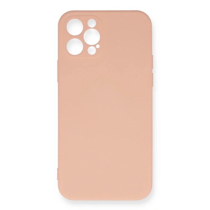 Durukar®  iPhone 12 Pro Max Kılıf Nano içi Kadife Silikon - Pudra