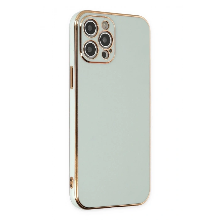 Durukar®  iPhone 12 Pro Max Kılıf Volet Silikon - Açık Yeşil