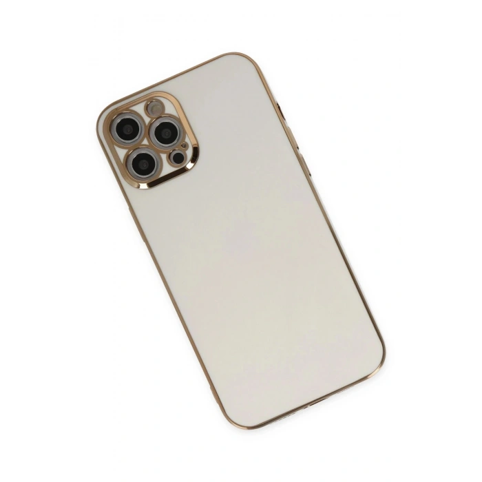 Durukar®  iPhone 12 Pro Max Kılıf Volet Silikon - Beyaz