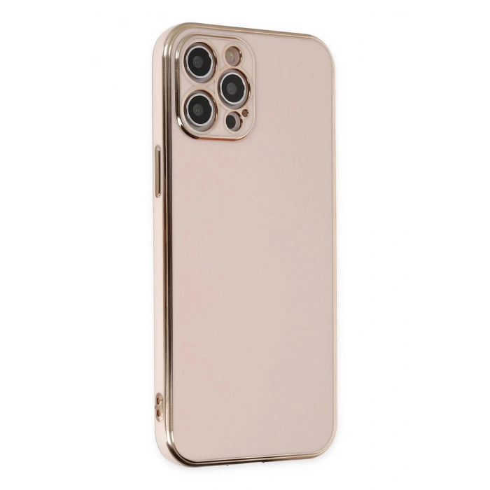 Durukar®  iPhone 12 Pro Max Kılıf Volet Silikon - Pembe