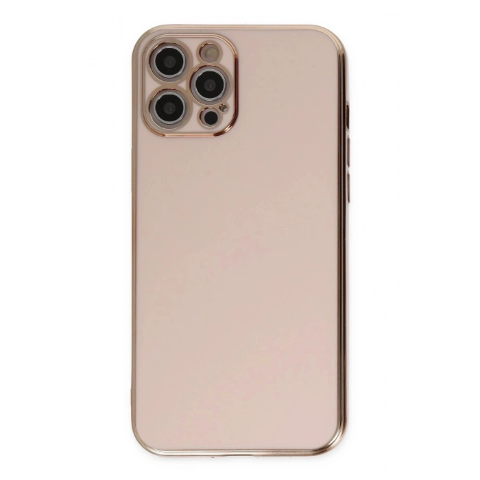 Durukar®  iPhone 12 Pro Max Kılıf Volet Silikon - Pembe