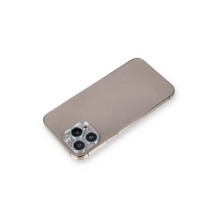 Durukar®  iPhone 12 Pro Max Shine Kamera Lens Koruma Cam - Sierra Blue