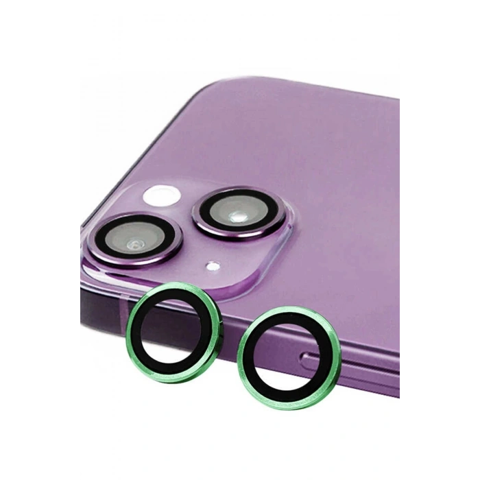 Mey İthalat®  iPhone 13 Mini Raze Metal Kamera Lens - Yeşil