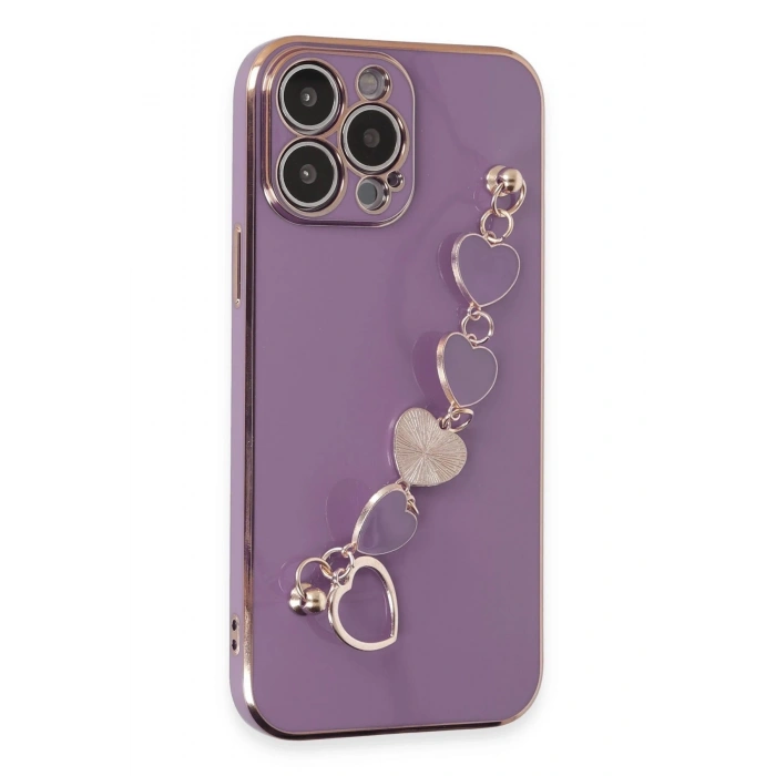 Mey İthalat®  iPhone 13 Pro Kılıf Esila Silikon - Mor