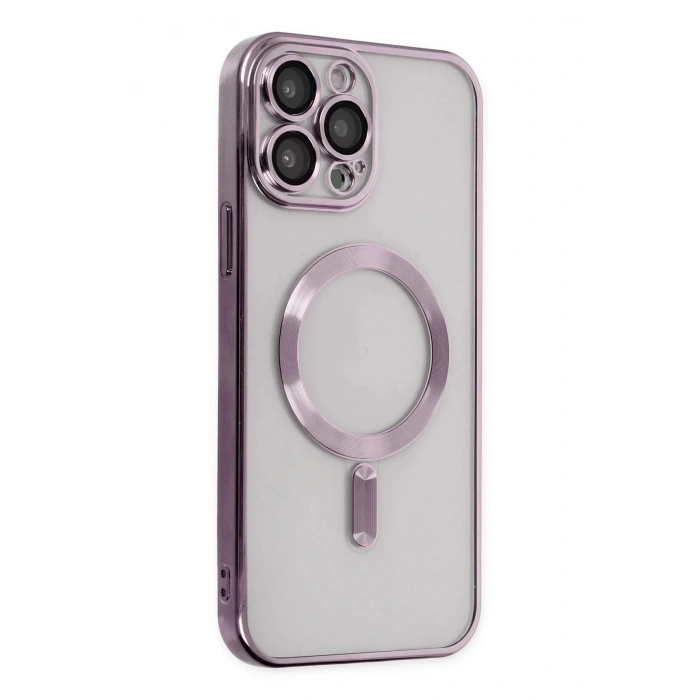 Durukar®  iPhone 13 Pro Kılıf Kross Magneticsafe Kapak - Mor
