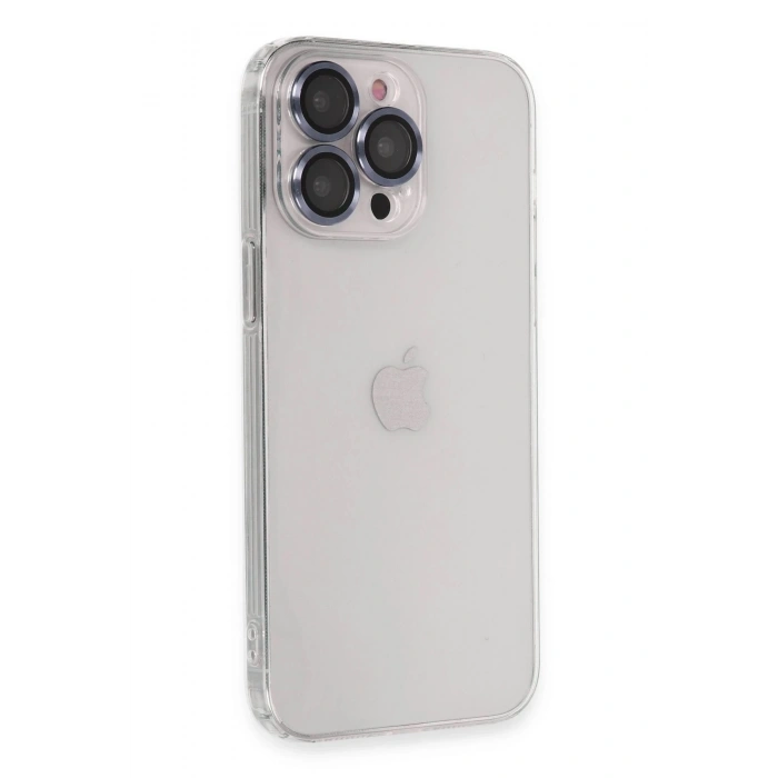Durukar®  iPhone 13 Pro Kılıf Luko Lens Silikon - Sierra Blue