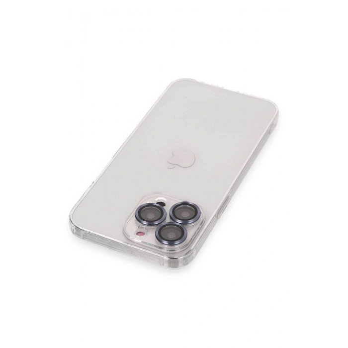 Durukar®  iPhone 13 Pro Kılıf Luko Lens Silikon - Sierra Blue