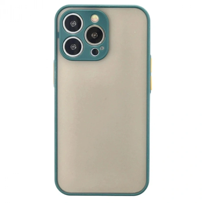 Durukar®  iPhone 13 Pro Kılıf Montreal Silikon Kapak - Yeşil