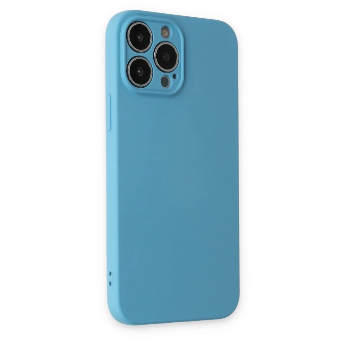 Durukar®  iPhone 13 Pro Kılıf Nano içi Kadife Silikon - Mavi