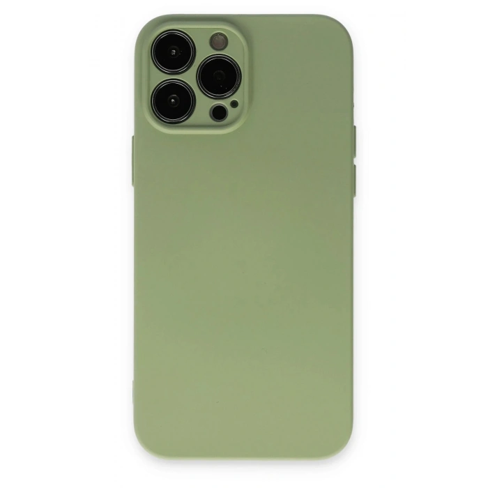 Durukar®  iPhone 13 Pro Kılıf Nano içi Kadife Silikon - Yeşil