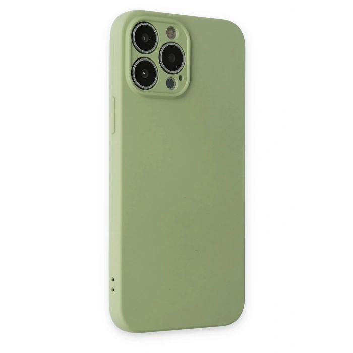 Durukar®  iPhone 13 Pro Kılıf Nano içi Kadife Silikon - Yeşil