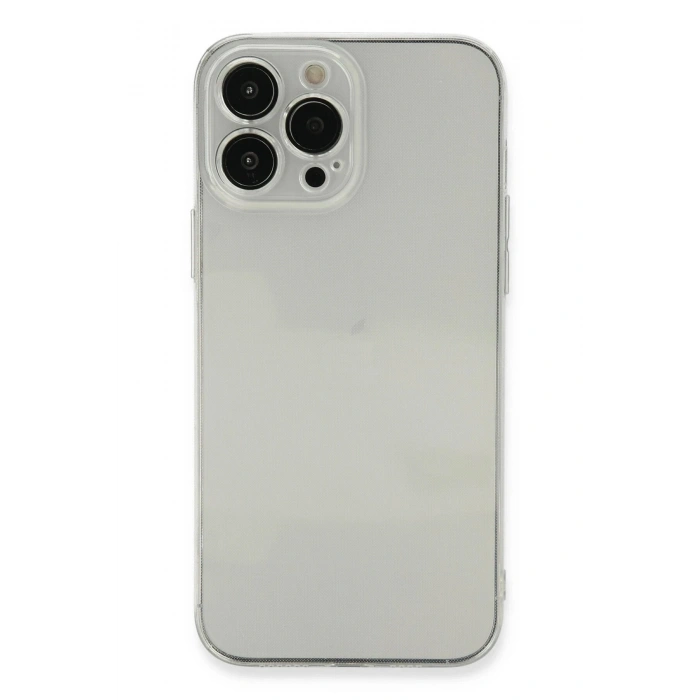 Mey İthalat®  iPhone 13 Pro Max Kılıf Fly Lens Silikon - Şeffaf