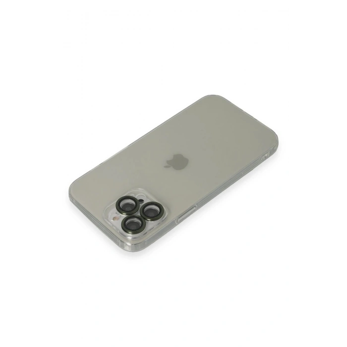 Mey İthalat®  iPhone 13 Pro Max Kılıf Luko Lens Silikon - Yeşil