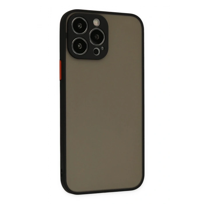 Durukar®  iPhone 13 Pro Max Kılıf Montreal Silikon Kapak - Siyah