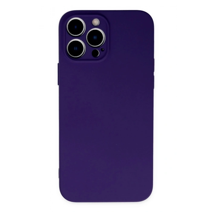 Durukar®  iPhone 13 Pro Max Kılıf Nano içi Kadife Silikon - Mor
