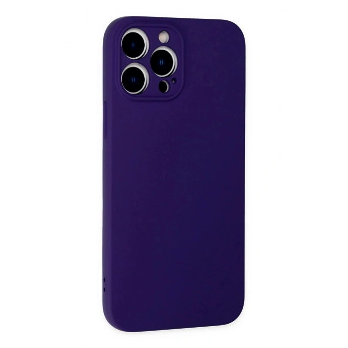 Durukar®  iPhone 13 Pro Max Kılıf Nano içi Kadife Silikon - Mor