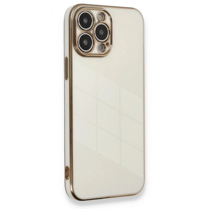 Durukar®  iPhone 13 Pro Max Kılıf Volet Silikon - Beyaz