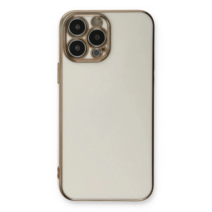 Durukar®  iPhone 13 Pro Max Kılıf Volet Silikon - Beyaz