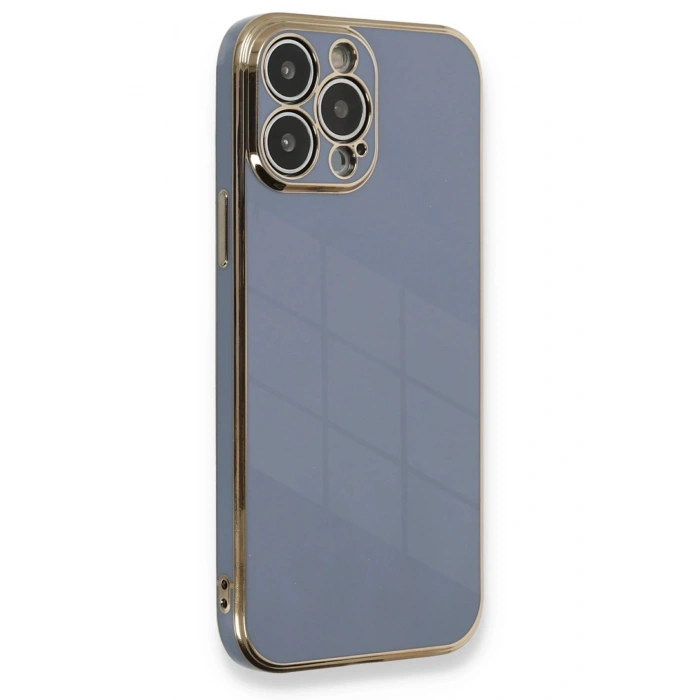 Durukar®  iPhone 13 Pro Max Kılıf Volet Silikon - Mavi