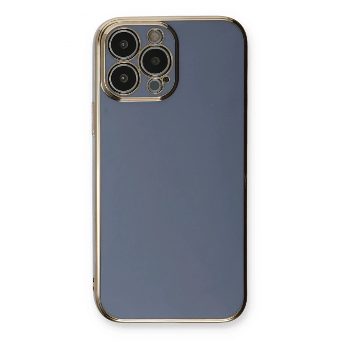 Durukar®  iPhone 13 Pro Max Kılıf Volet Silikon - Mavi
