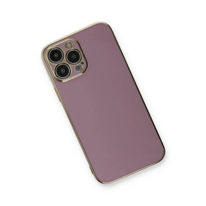 Durukar®  iPhone 13 Pro Max Kılıf Volet Silikon - Mor