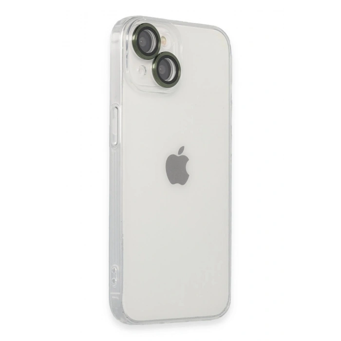 Mey İthalat®  iPhone 14 Kılıf Luko Lens Silikon - Yeşil