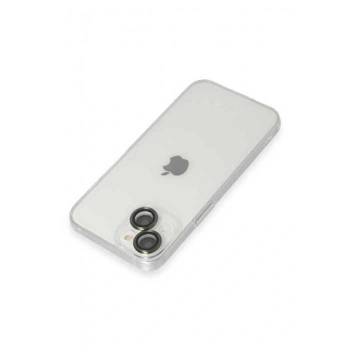 Mey İthalat®  iPhone 14 Kılıf Luko Lens Silikon - Yeşil