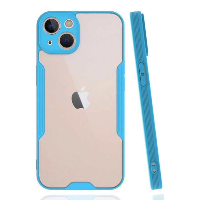 Durukar®  iPhone 14 Kılıf Platin Silikon - Mavi