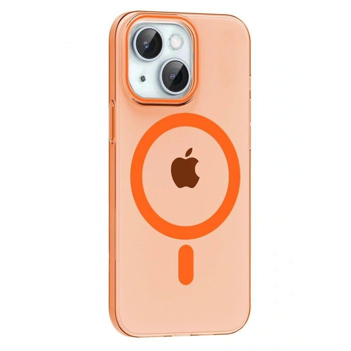 Durukar®   iPhone 14 PC Blank Magsafe Kapak - Turuncu