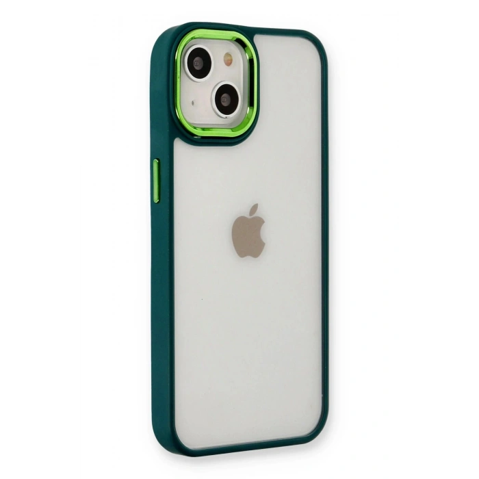 Mey İthalat®  iPhone 14 Plus Kılıf Dora Kapak - Haki Yeşil