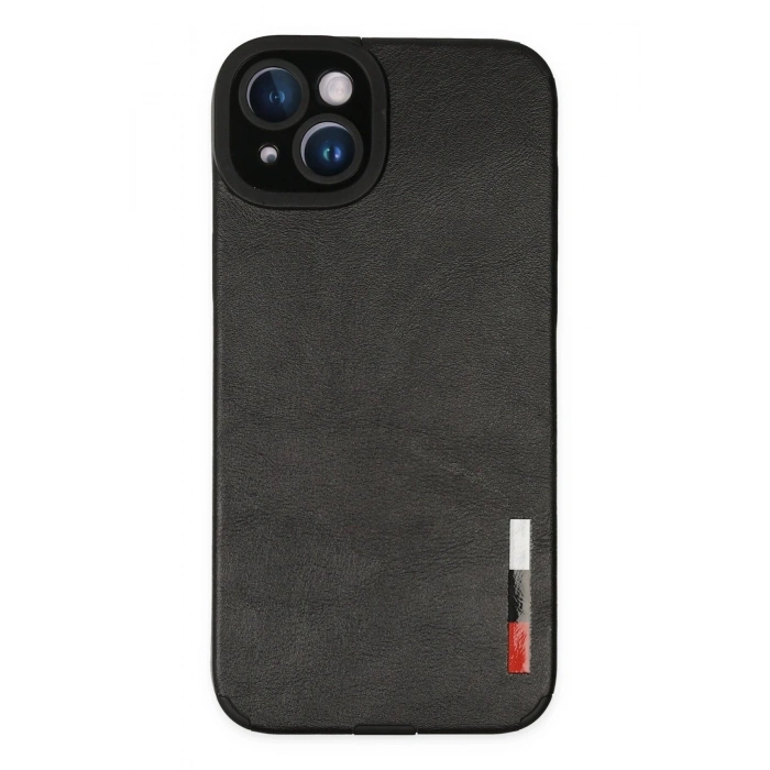 Mey İthalat®  iPhone 14 Plus Kılıf Loop Deri Silikon - Siyah