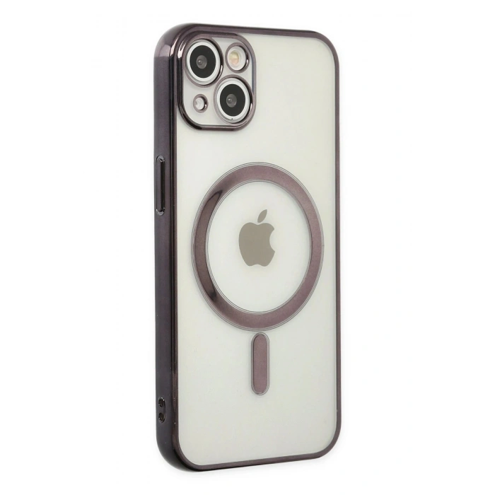 Durukar®  iPhone 14 Plus Kılıf Magneticsafe Lazer Silikon - Siyah
