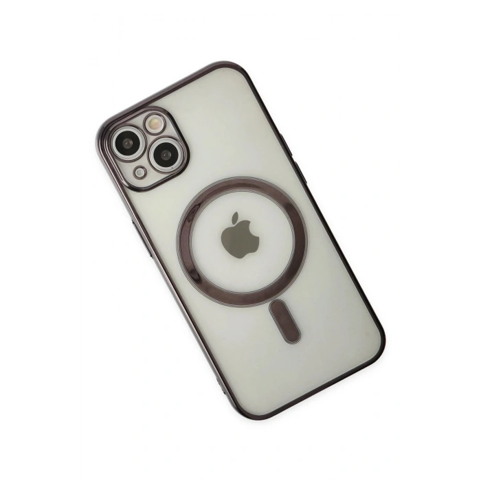 Durukar®  iPhone 14 Plus Kılıf Magneticsafe Lazer Silikon - Siyah