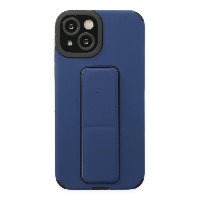 Durukar®  iPhone 14 Plus Kılıf Mega Standlı Silikon - Mavi