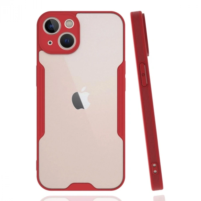 Durukar®  iPhone 14 Plus Kılıf Platin Silikon - Kırmızı