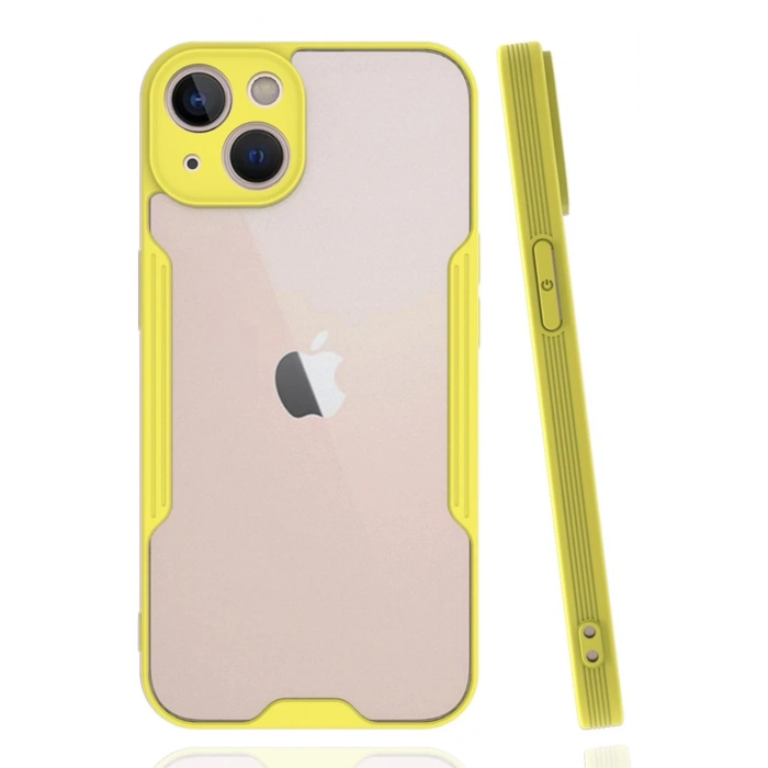 Durukar®  iPhone 14 Plus Kılıf Platin Silikon - Sarı