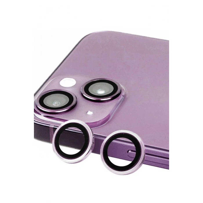 Mey İthalat®  iPhone 14 Plus Raze Metal Kamera Lens - Mor